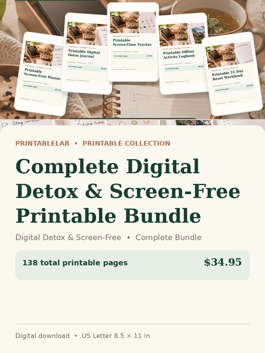 Complete Digital Detox & Screen-Free Printable Bundle cover