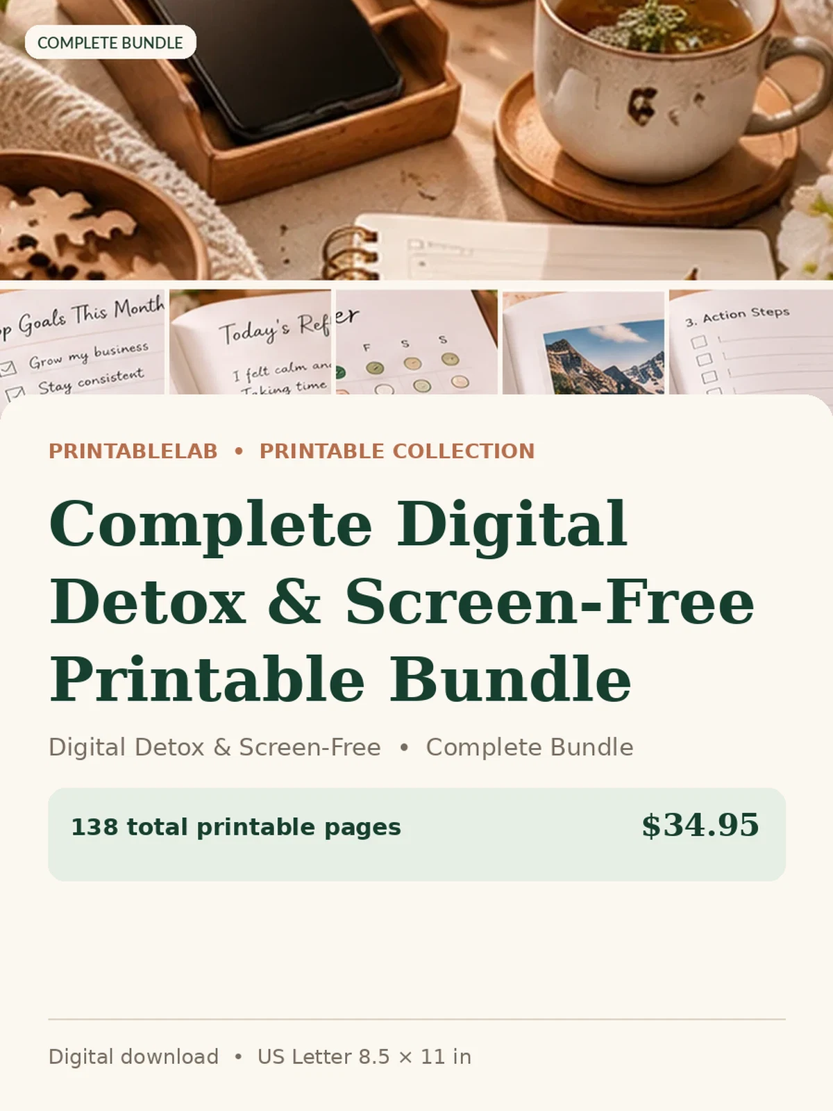 Complete Digital Detox & Screen-Free Printable Bundle preview 1