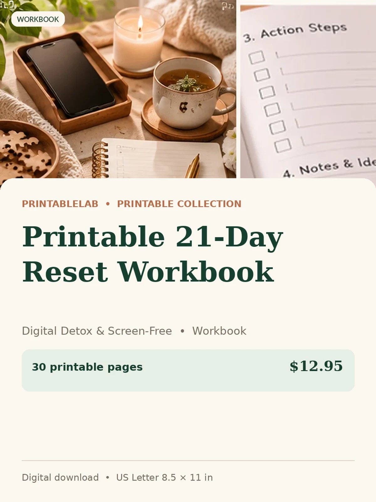 Printable 21-Day Reset Workbook preview 1
