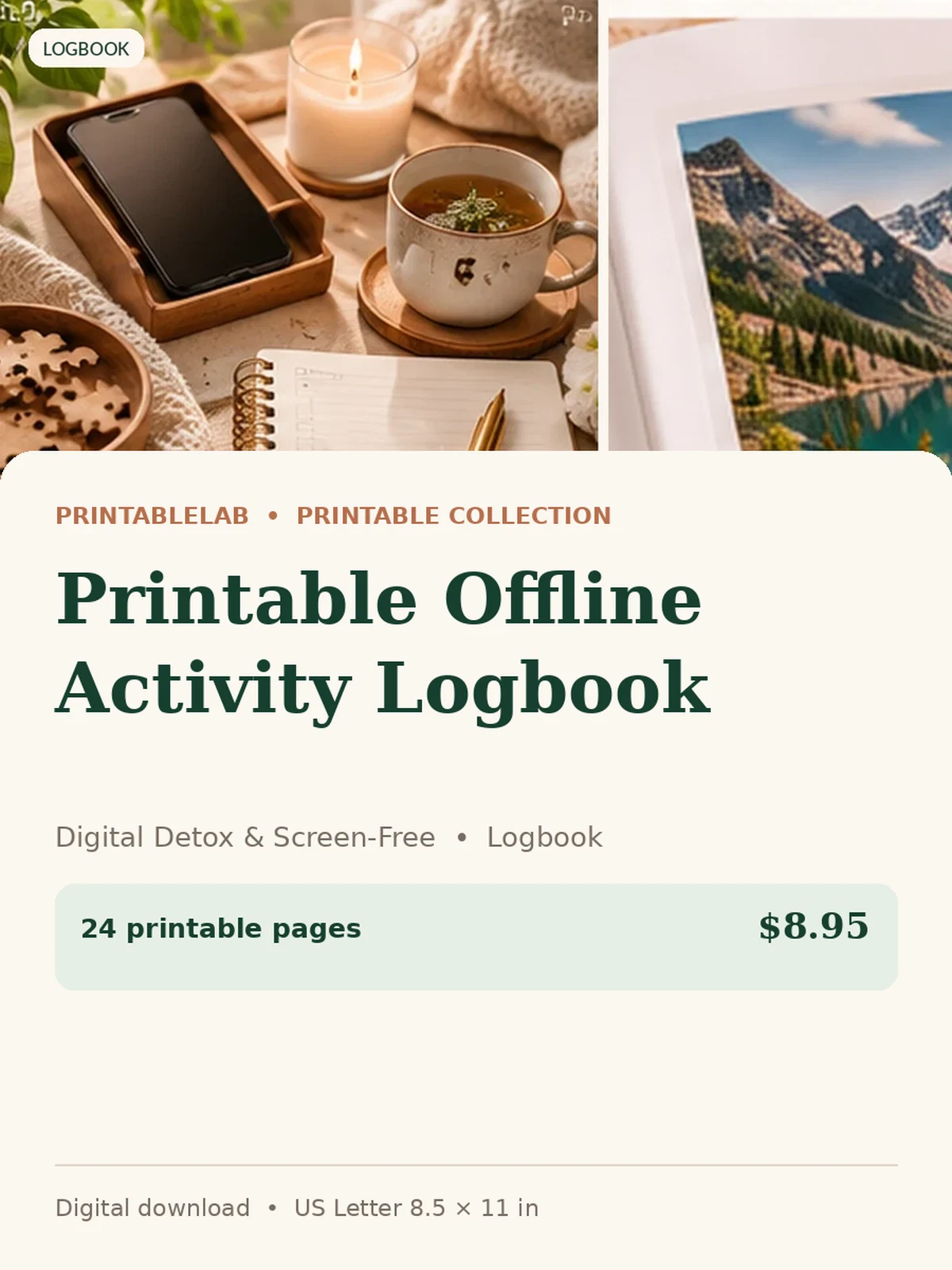 Printable Offline Activity Logbook preview 1