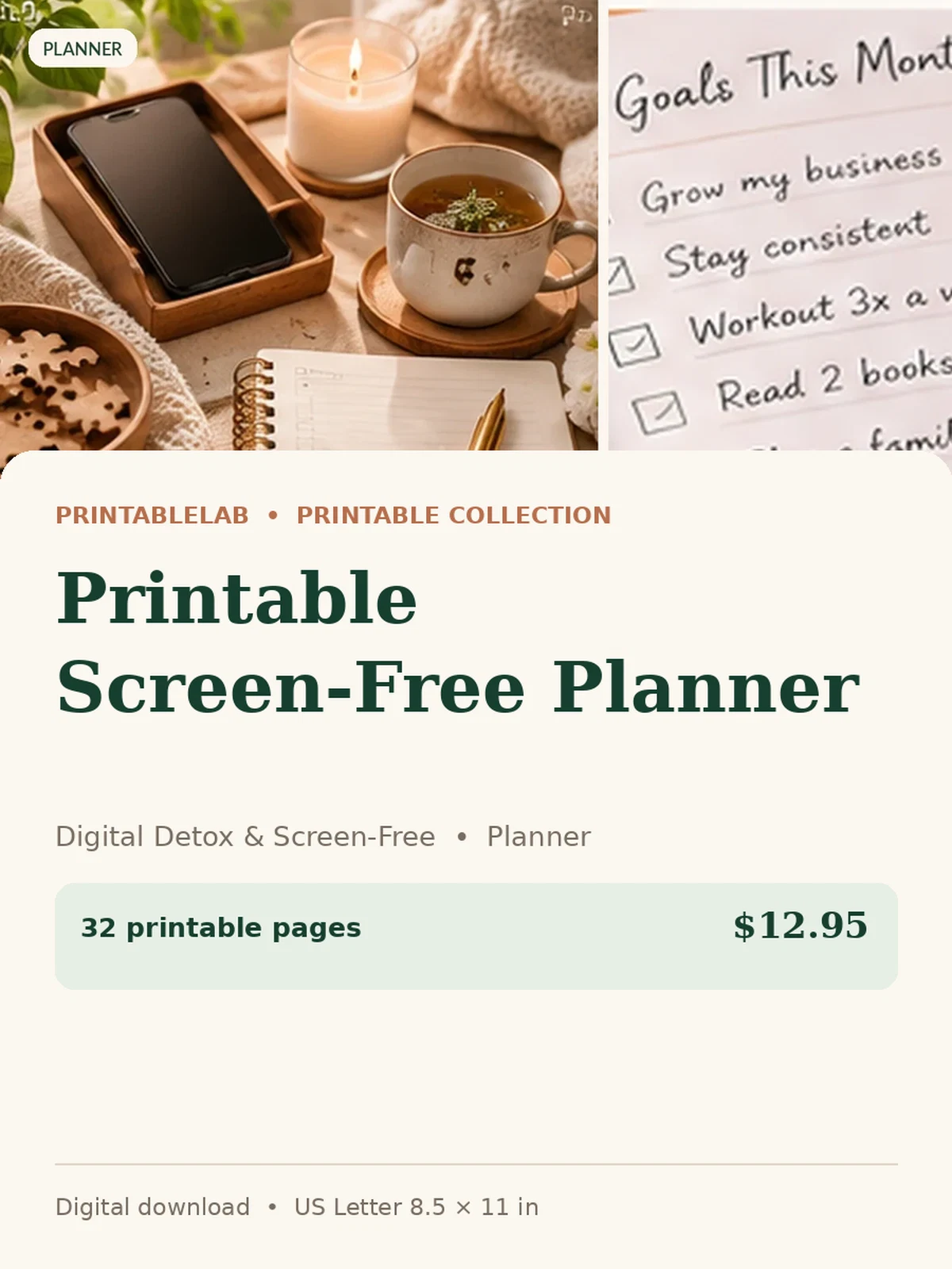 Printable Screen-Free Planner preview 1