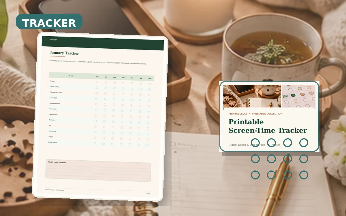 Printable Screen-Time Tracker cover