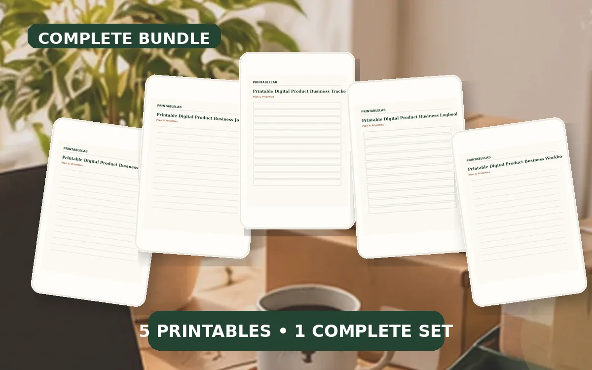 Complete Digital Product Business Printable Bundle cover