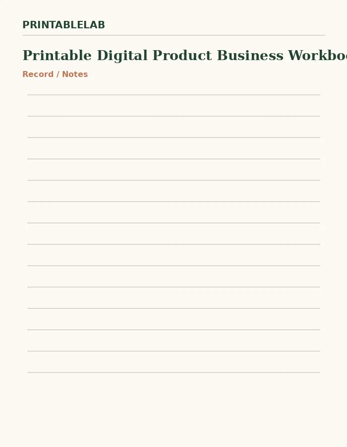 Printable Digital Product Business Workbook preview 4