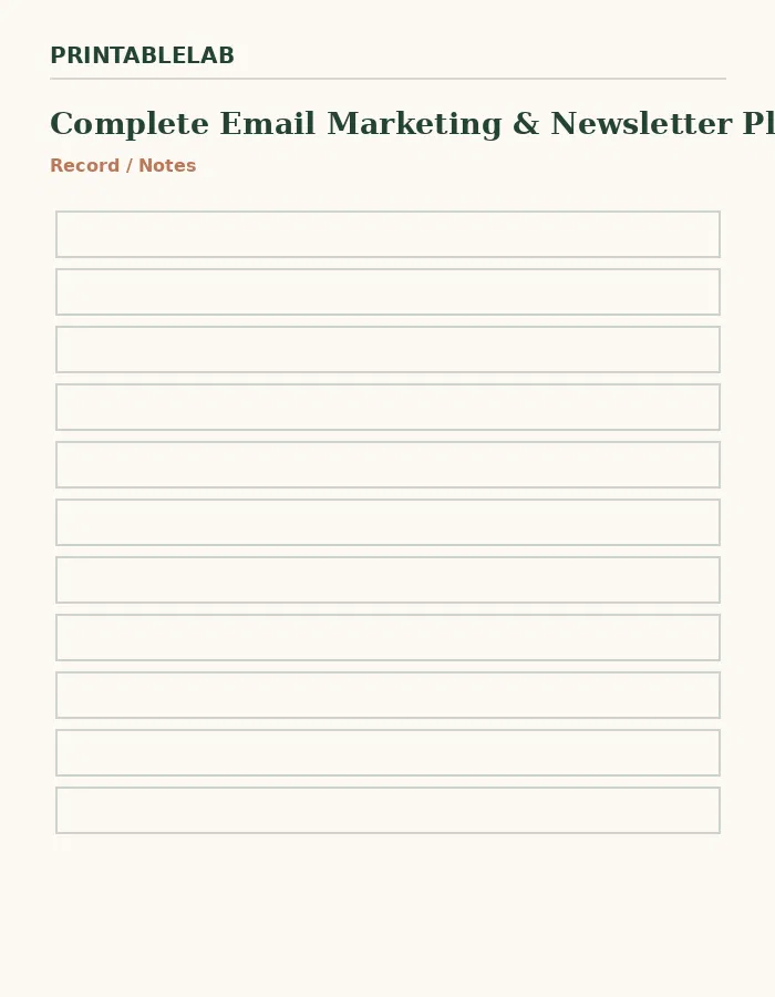 Complete Email Marketing & Newsletter Planning Printable Bundle preview 4