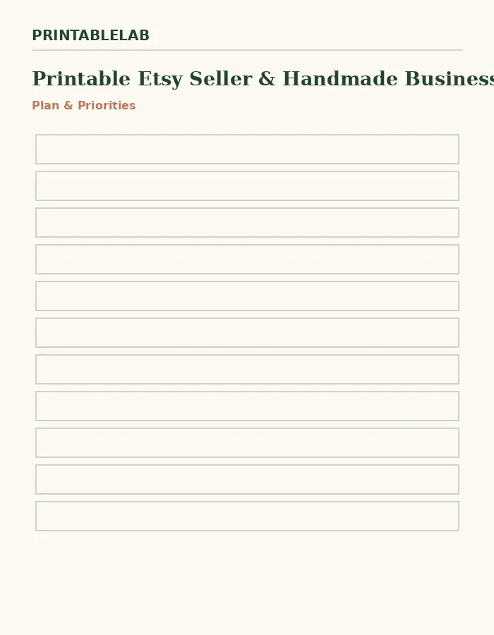 Printable Etsy Seller & Handmade Business Logbook preview 1