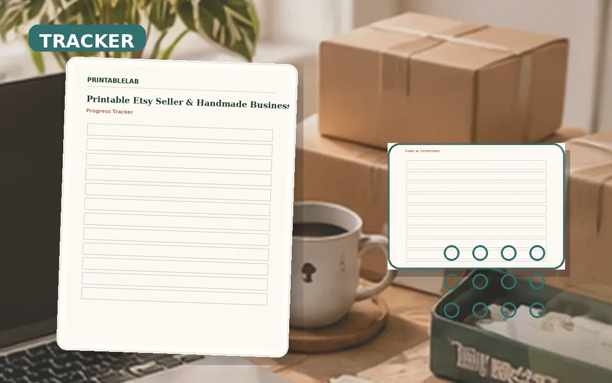 Printable Etsy Seller & Handmade Business Tracker cover