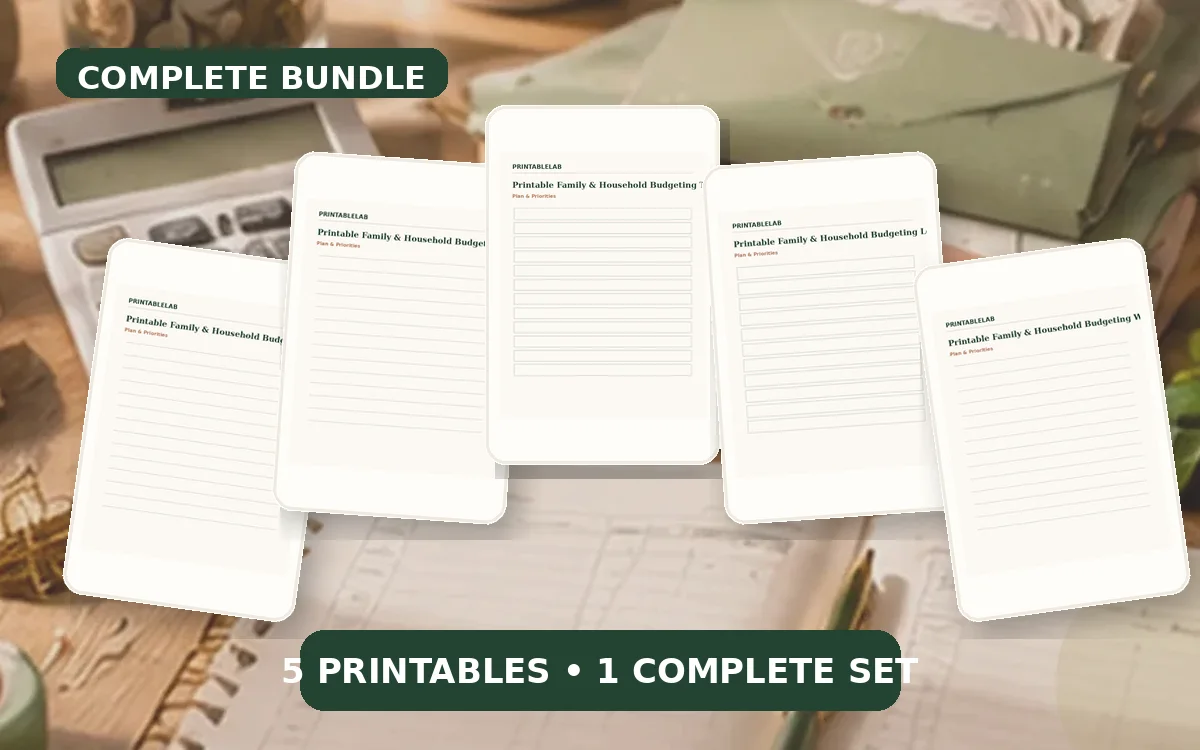Complete Family & Household Budgeting Printable Bundle cover