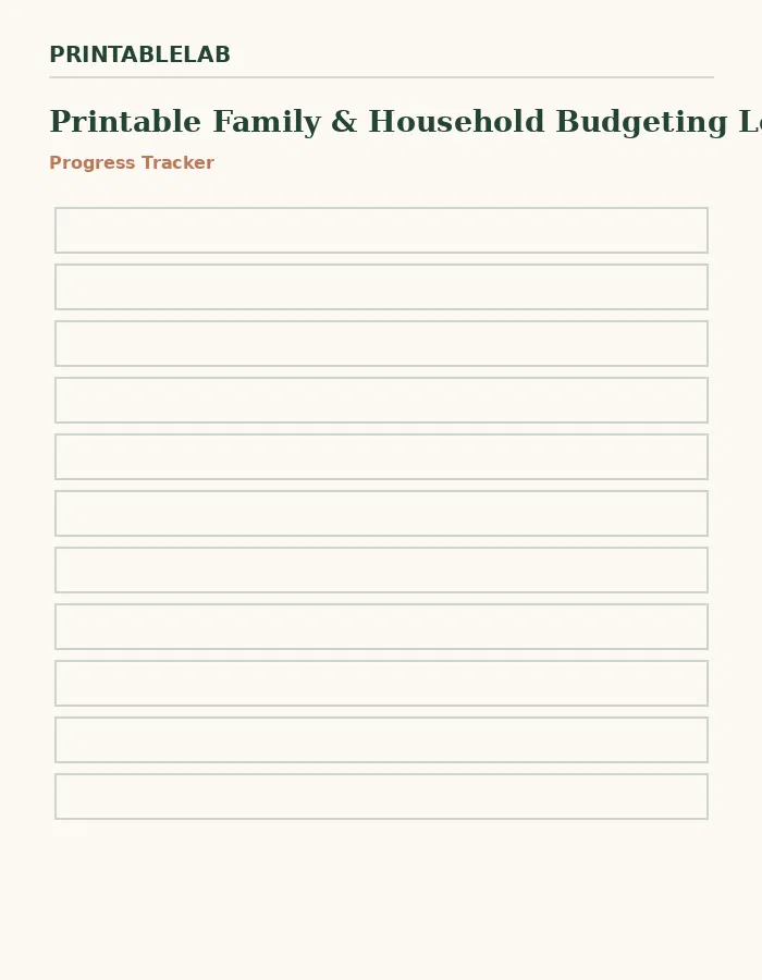 Printable Family & Household Budgeting Logbook preview 3