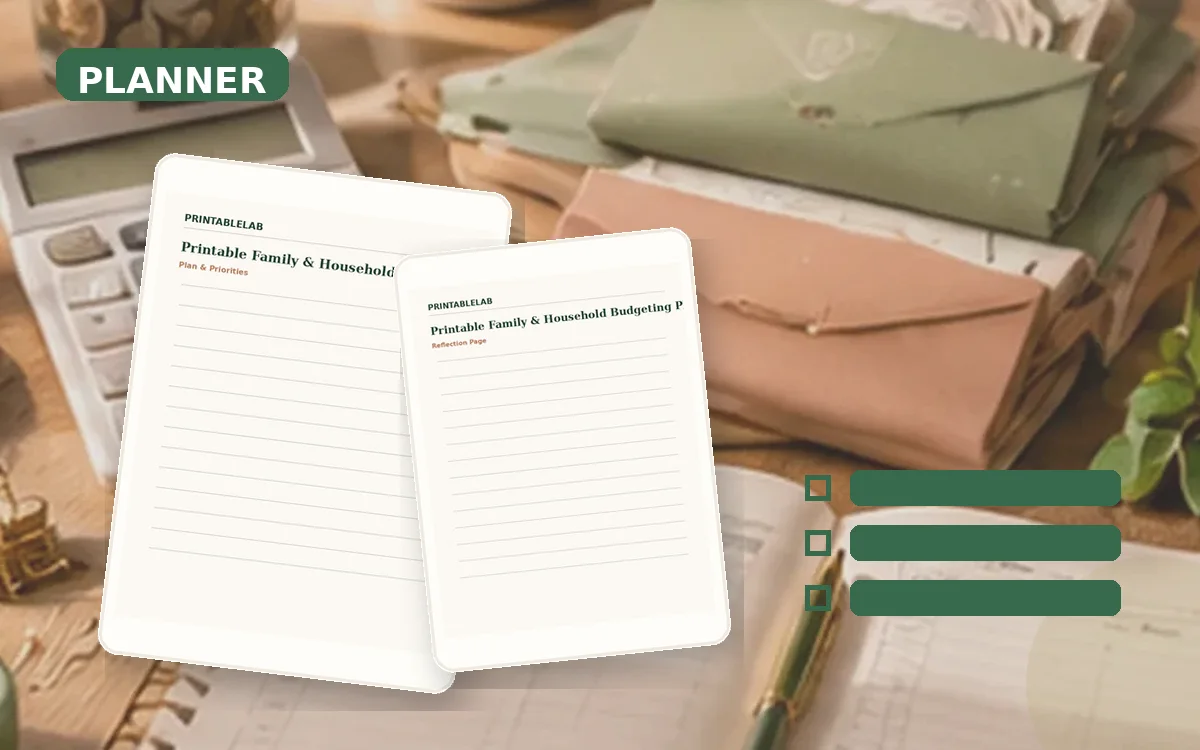 Printable Family & Household Budgeting Planner cover