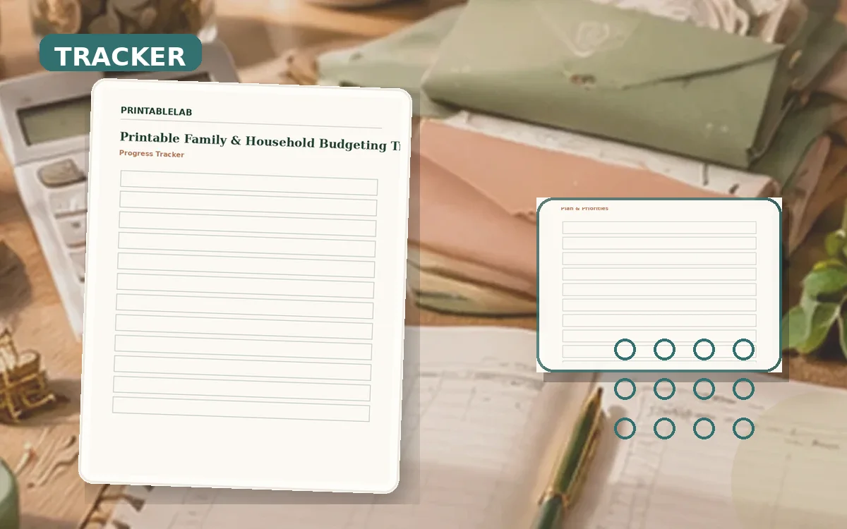 Printable Family & Household Budgeting Tracker cover