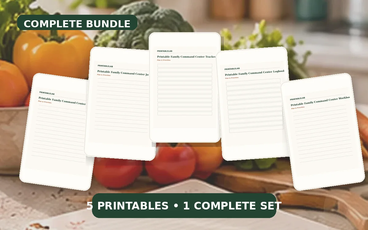 Complete Family Command Center Printable Bundle cover