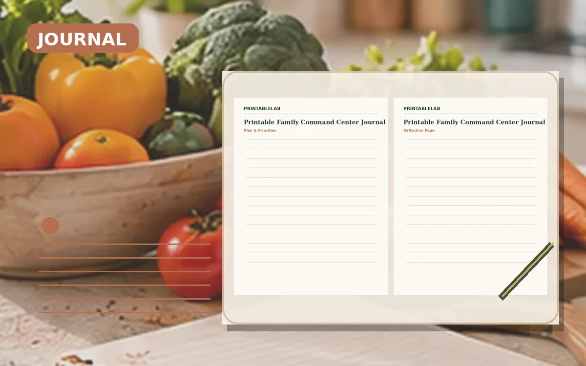Printable Family Command Center Journal cover