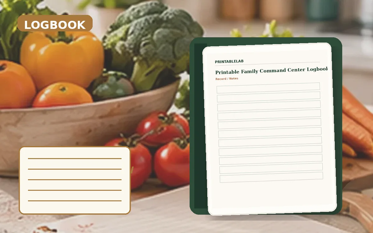 Printable Family Command Center Logbook cover