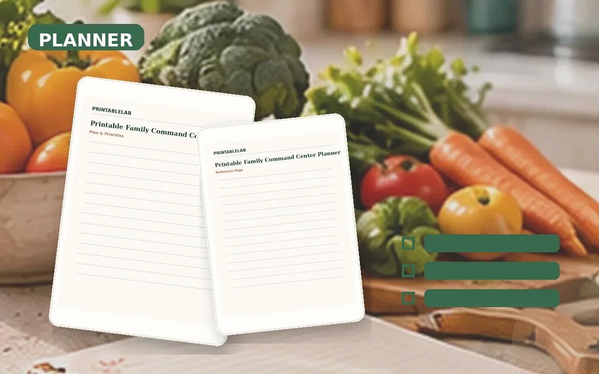 Printable Family Command Center Planner cover