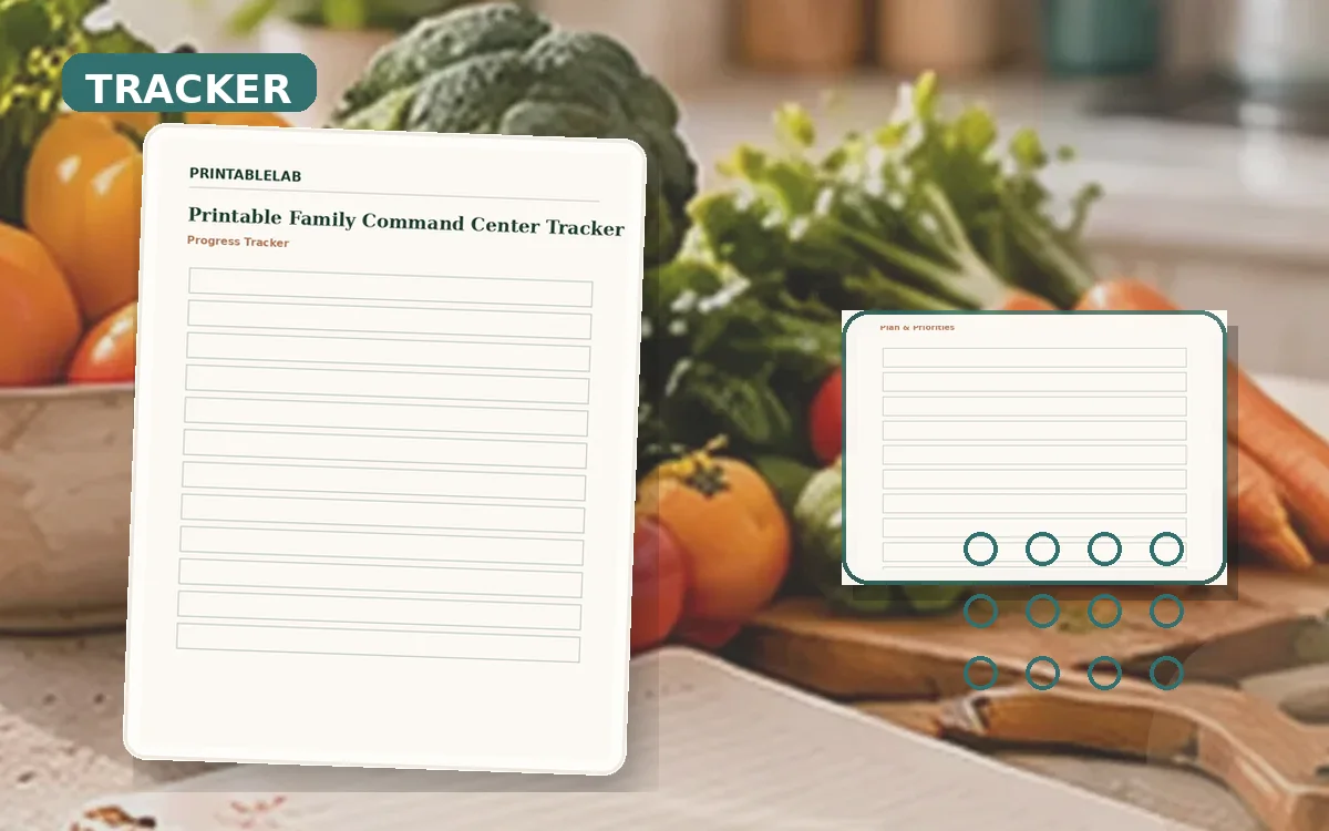 Printable Family Command Center Tracker cover