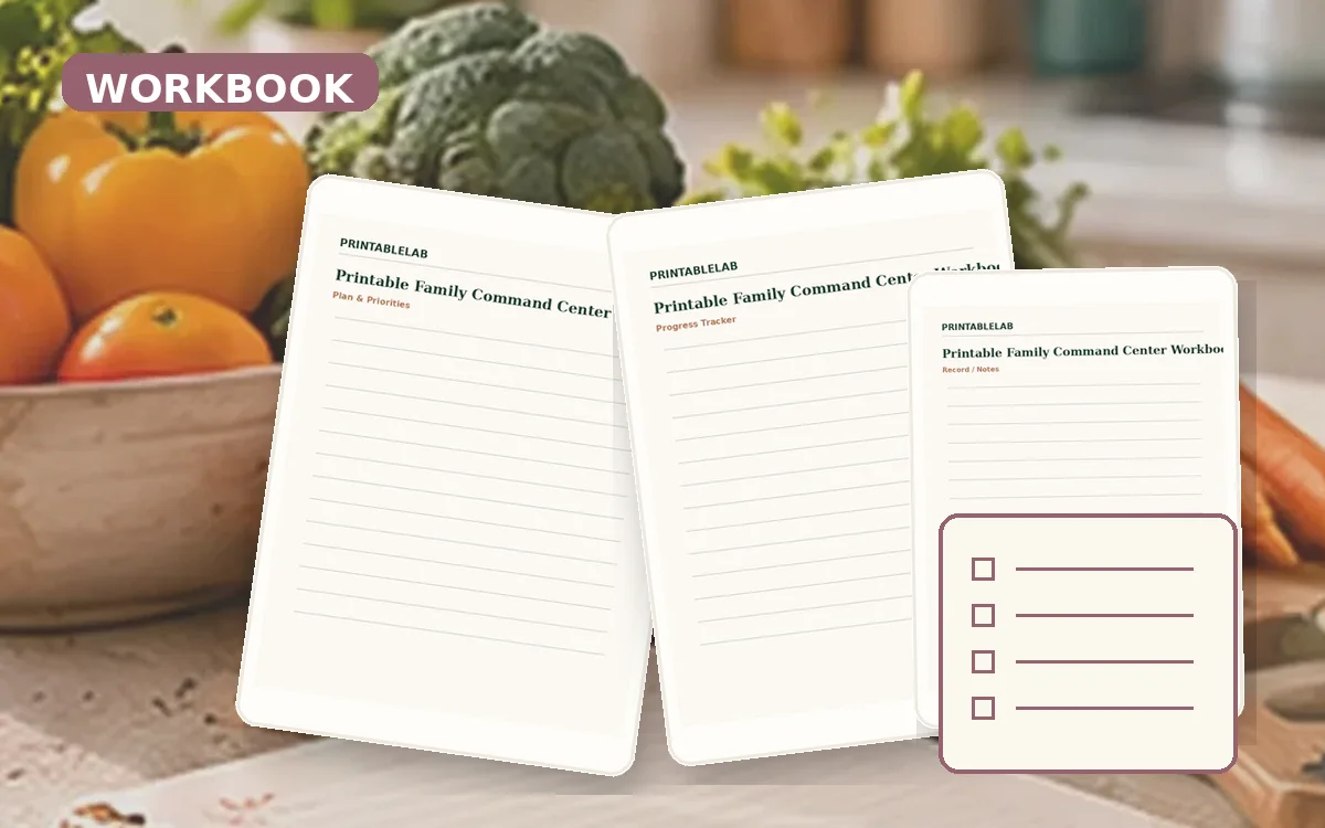 Printable Family Command Center Workbook cover