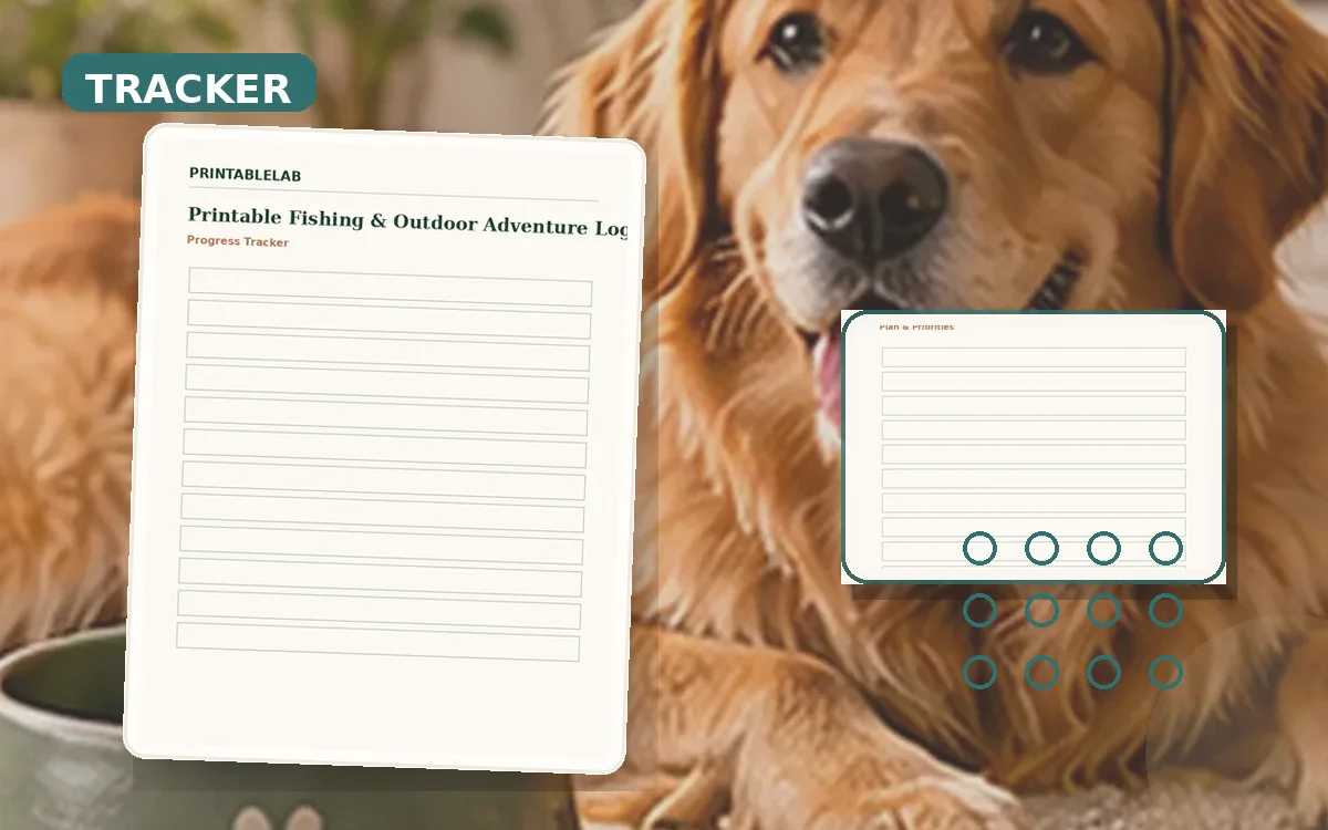 Printable Fishing & Outdoor Adventure Logs Tracker cover