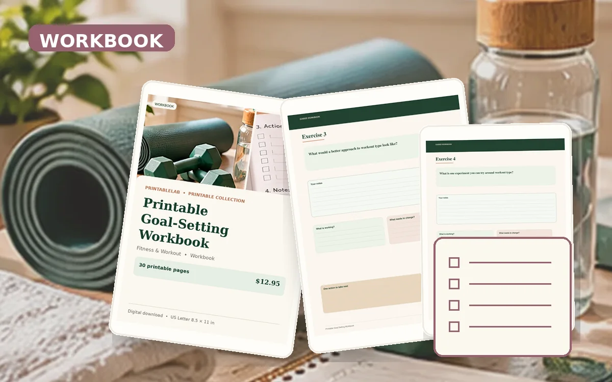 Printable Goal-Setting Workbook cover