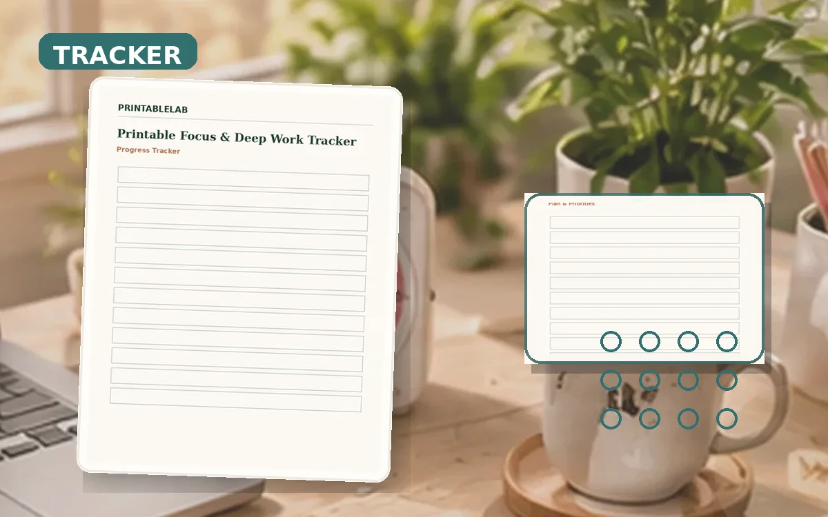 Printable Focus & Deep Work Tracker cover