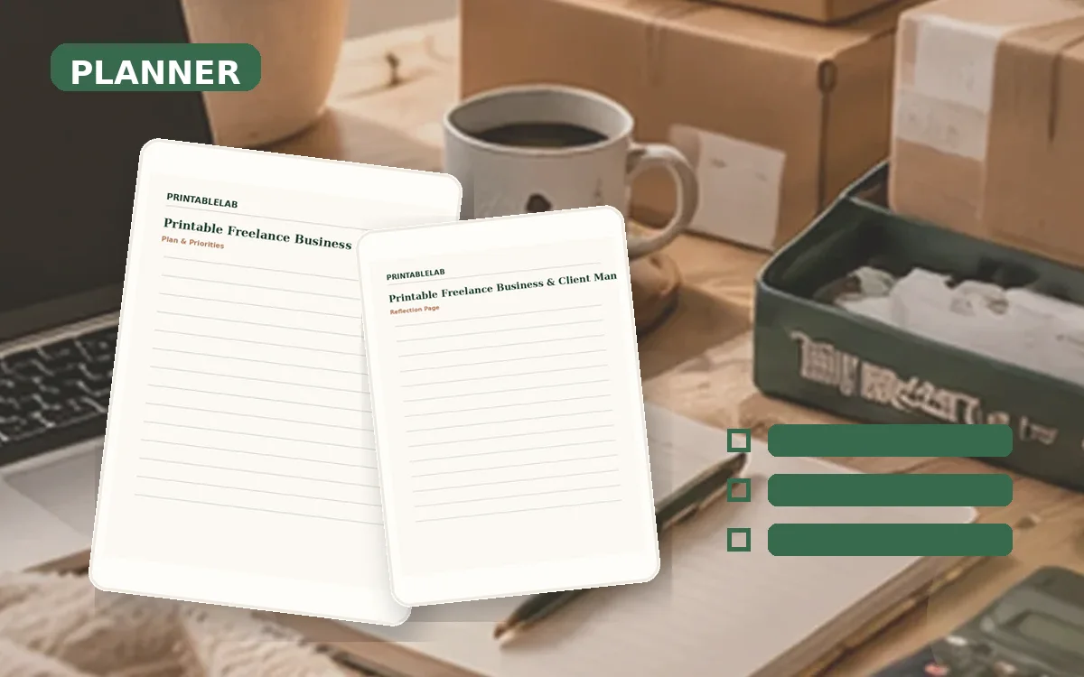 Printable Freelance Business & Client Management Planner cover
