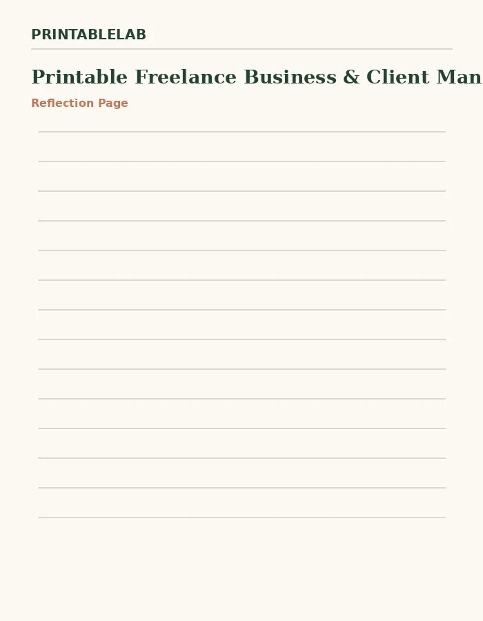 Printable Freelance Business & Client Management Planner preview 2