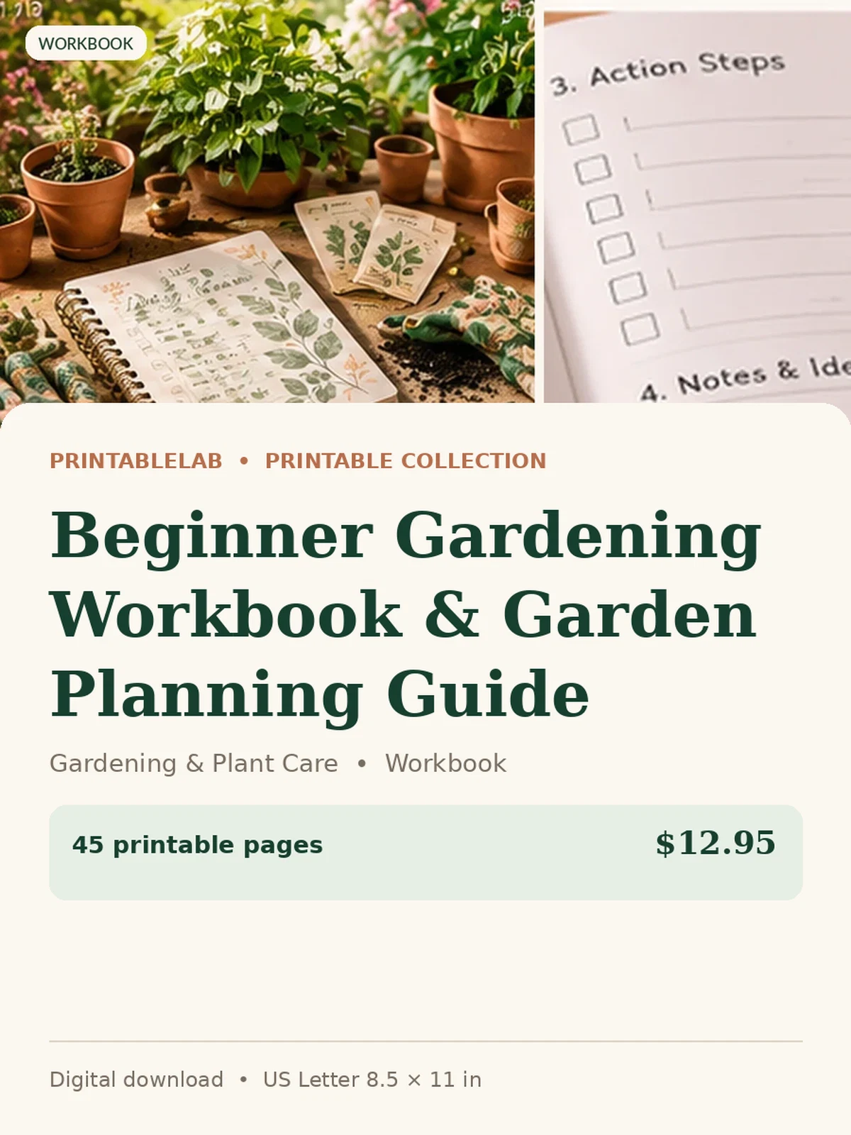 Beginner Gardening Workbook & Garden Planning Guide preview 1