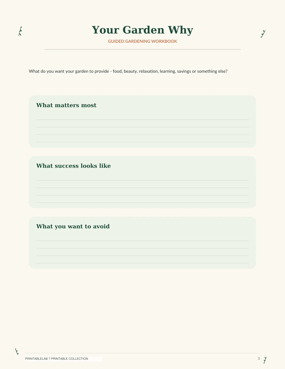 Beginner Gardening Workbook & Garden Planning Guide preview 2