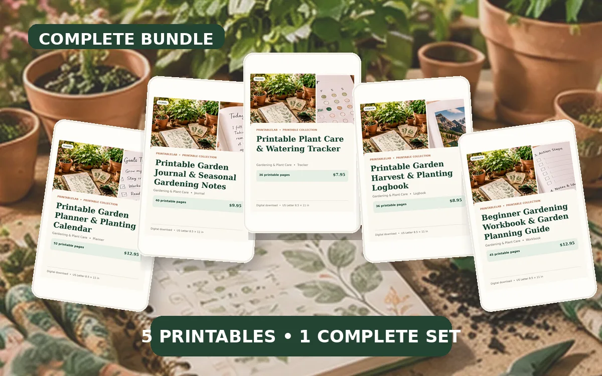 Complete Gardening Printable Bundle cover
