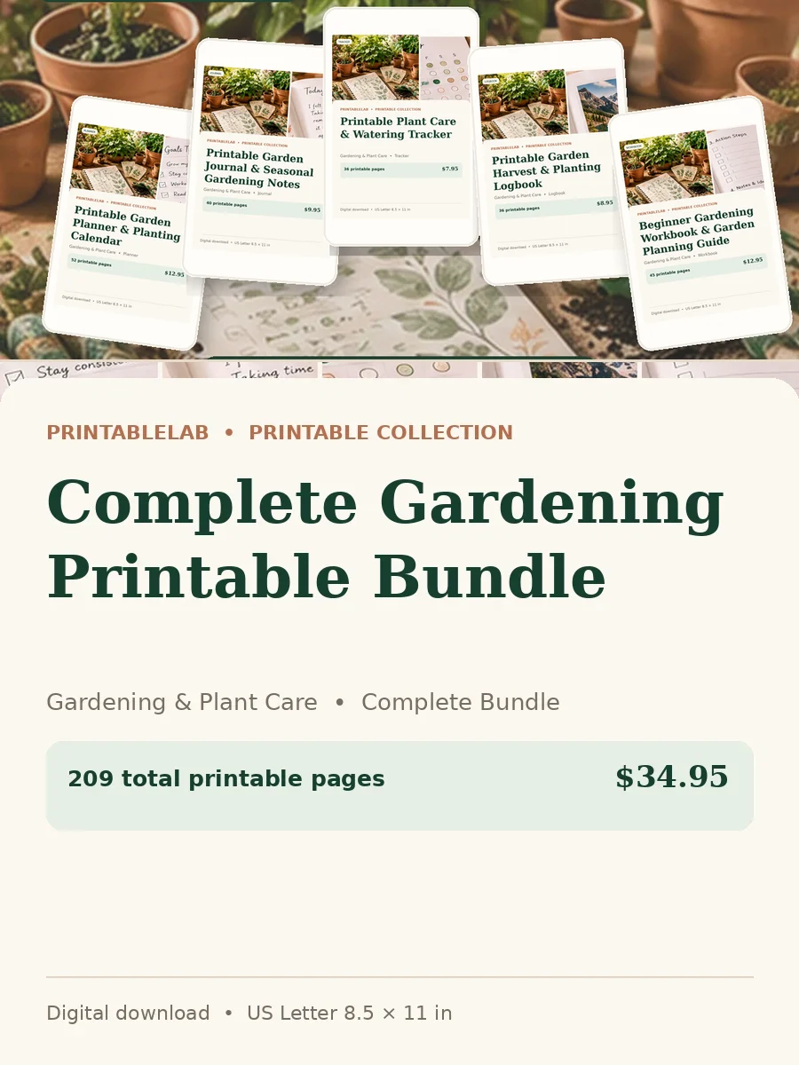 Complete Gardening Printable Bundle cover