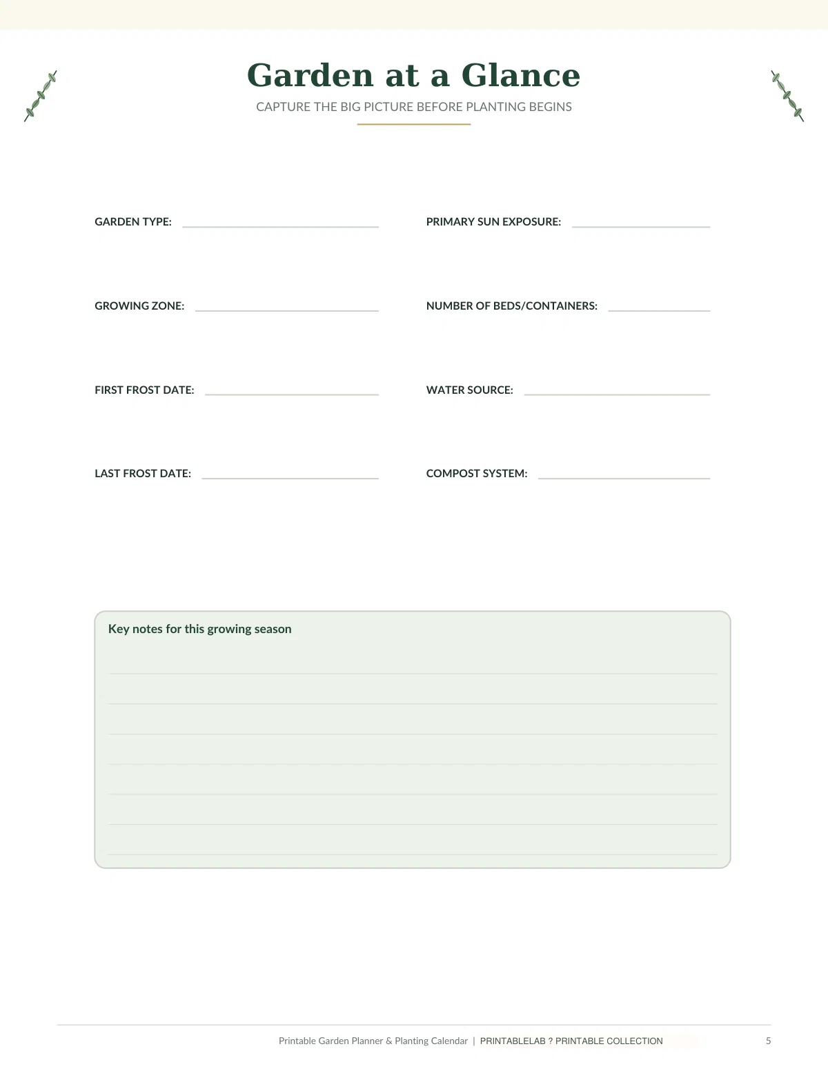 Printable Garden Planner & Planting Calendar preview 4