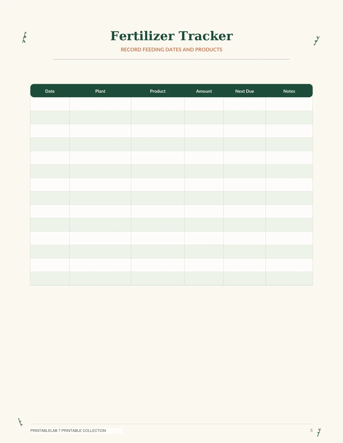 Printable Plant Care & Watering Tracker preview 4