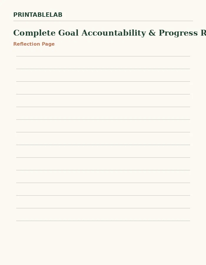 Complete Goal Accountability & Progress Reviews Printable Bundle preview 2