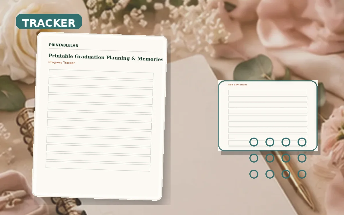 Printable Graduation Planning & Memories Tracker cover