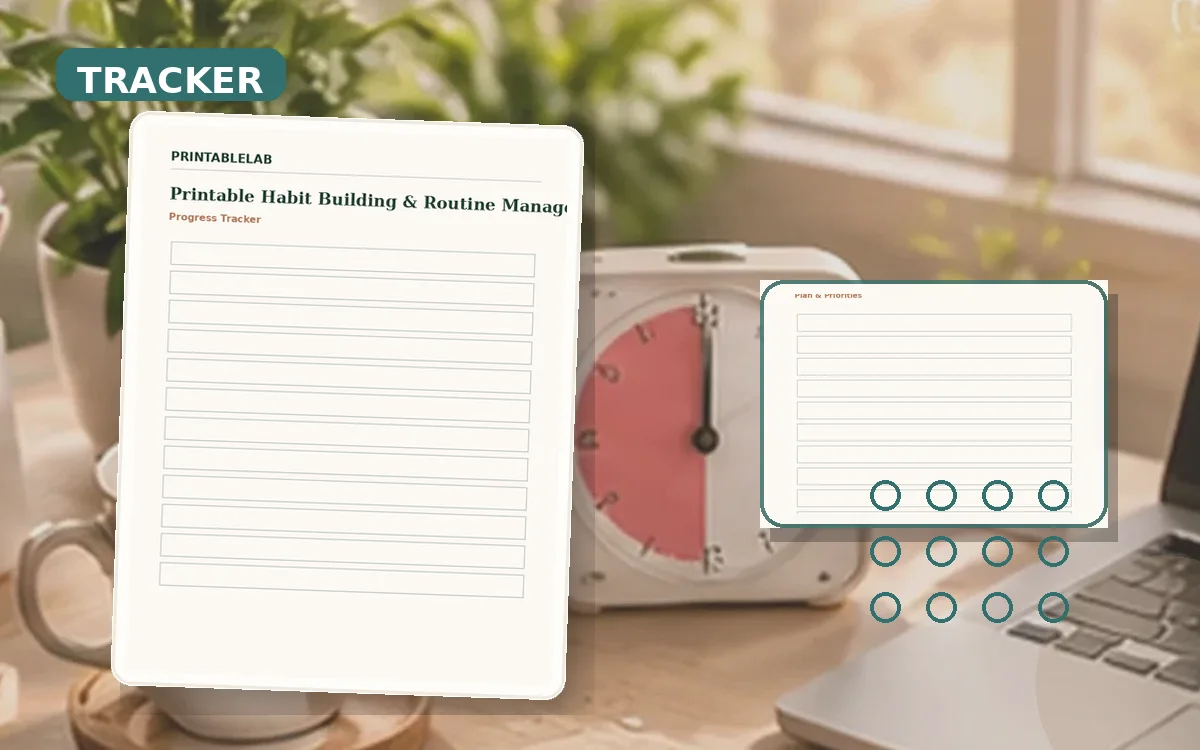 Printable Habit Building & Routine Management Tracker cover