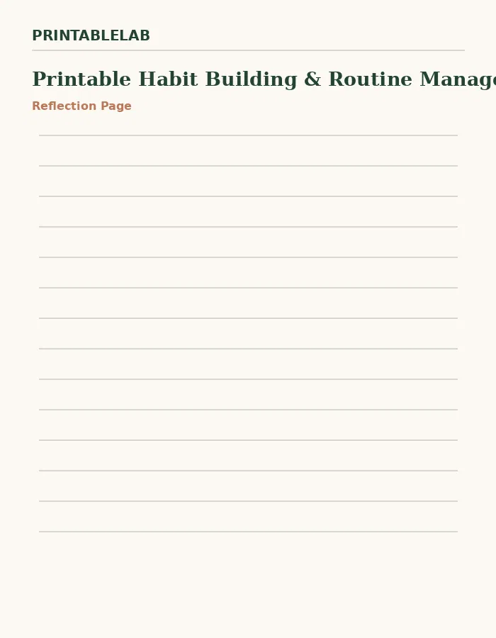 Printable Habit Building & Routine Management Workbook preview 2