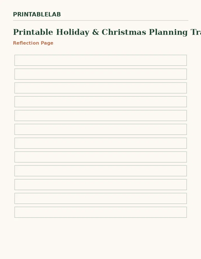 Printable Holiday & Christmas Planning Tracker preview 2
