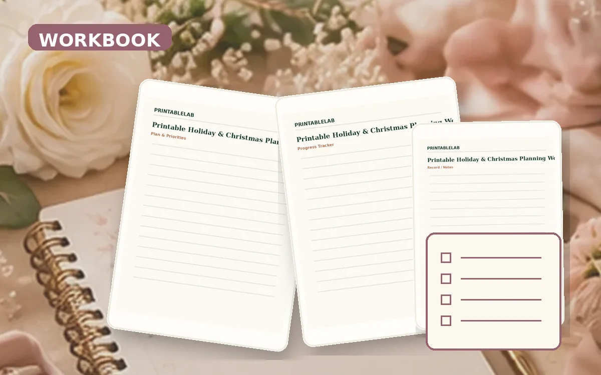 Printable Holiday & Christmas Planning Workbook cover