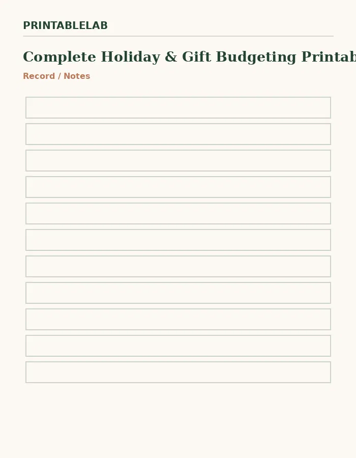 Complete Holiday & Gift Budgeting Printable Bundle preview 4