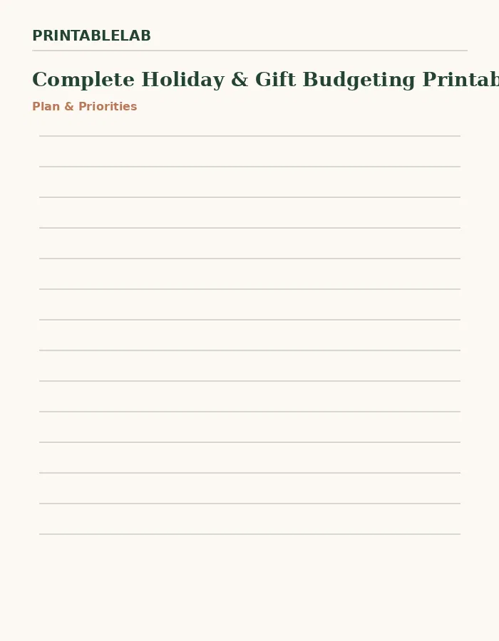 Complete Holiday & Gift Budgeting Printable Bundle preview 5