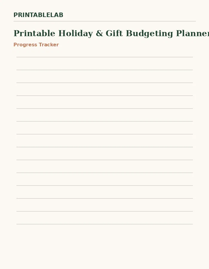 Printable Holiday & Gift Budgeting Planner preview 3