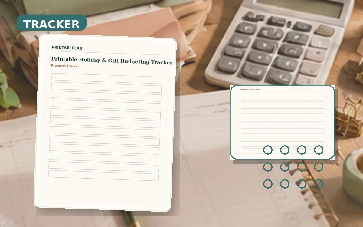 Printable Holiday & Gift Budgeting Tracker cover