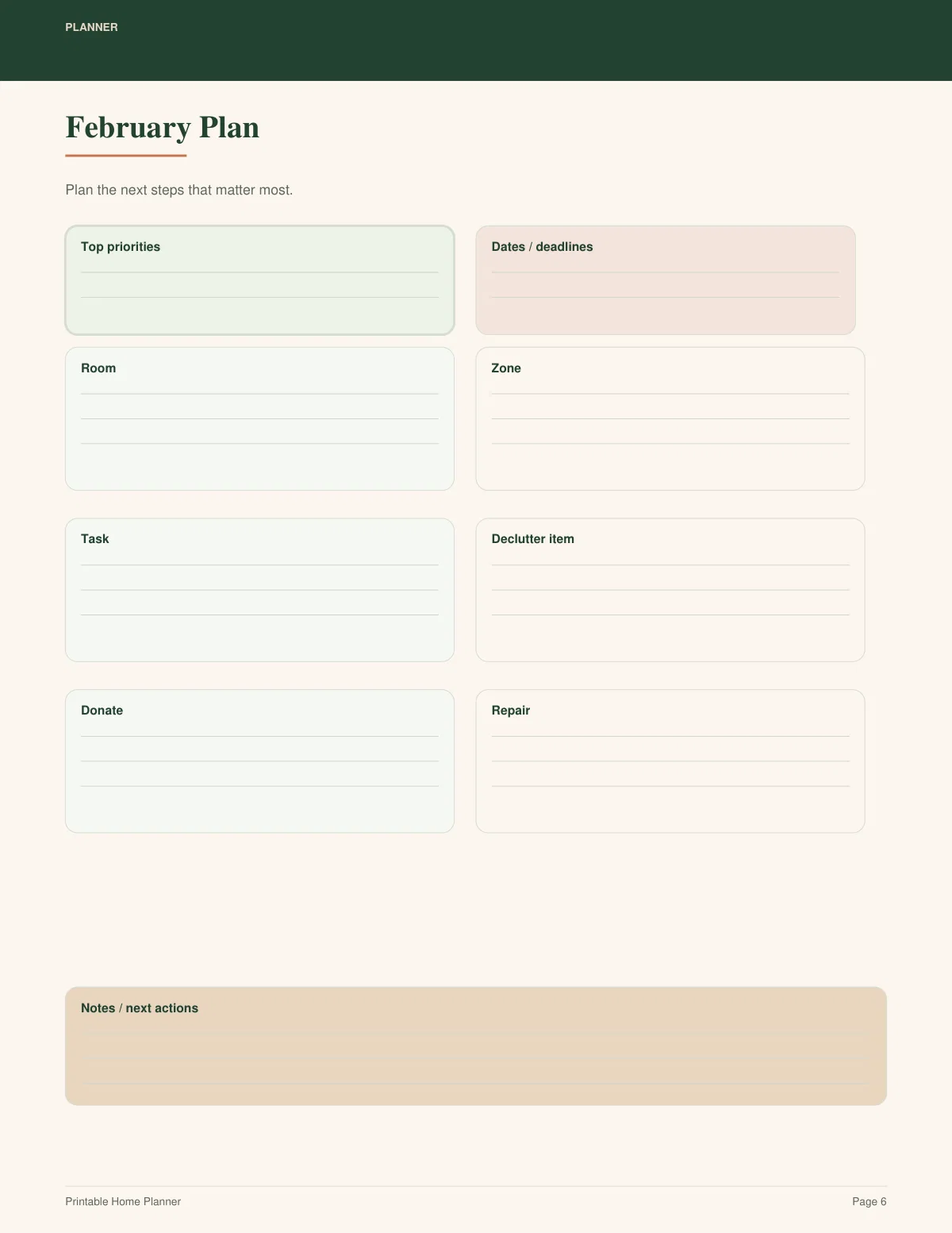 Complete Home Organization & Cleaning Printable Bundle preview 5