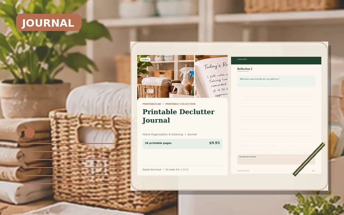 Printable Declutter Journal cover