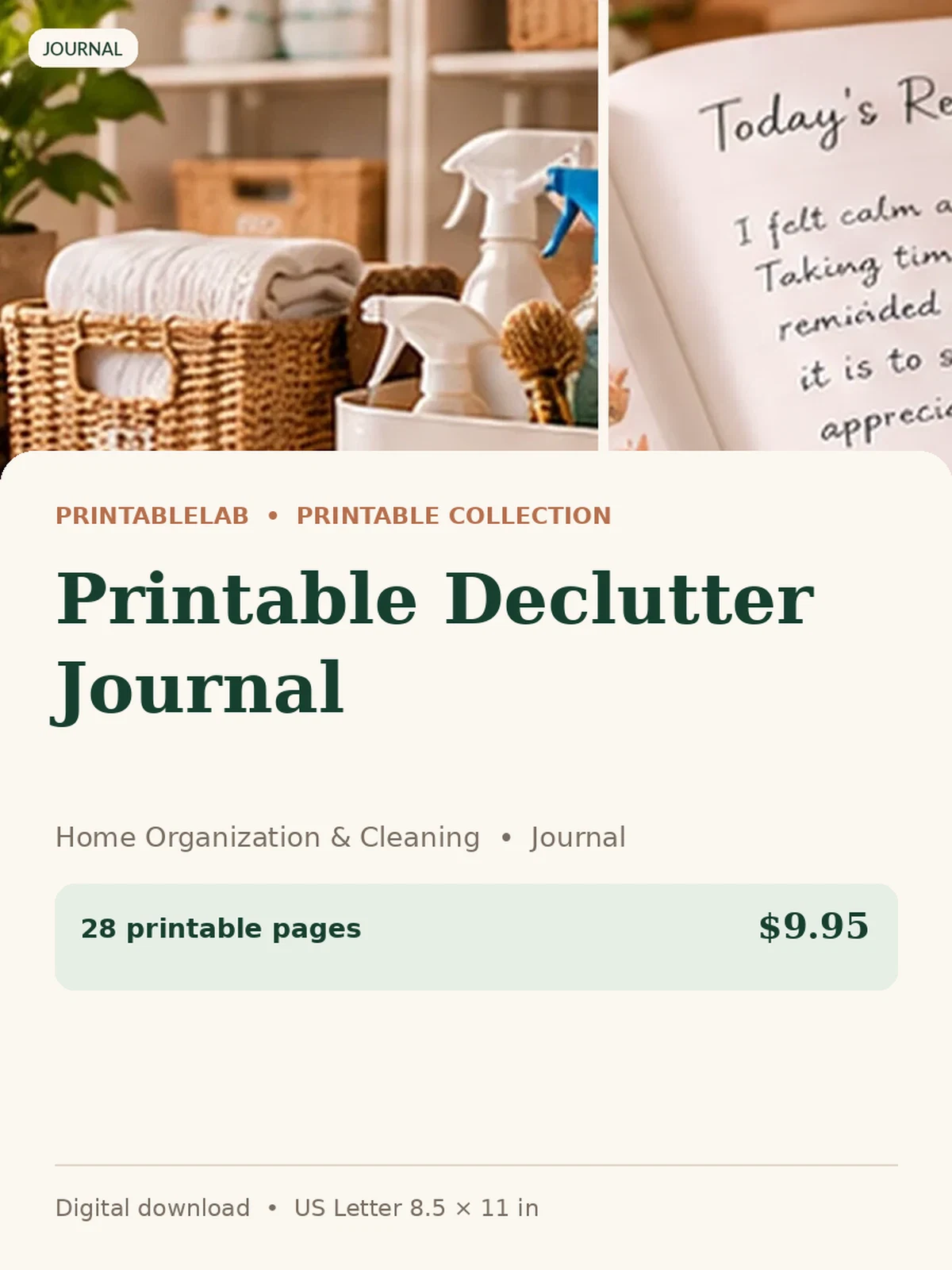 Printable Declutter Journal preview 1