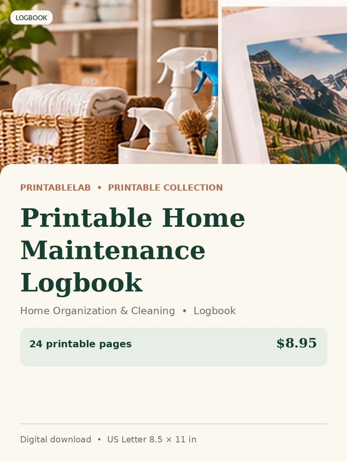 Printable Home Maintenance Logbook preview 1