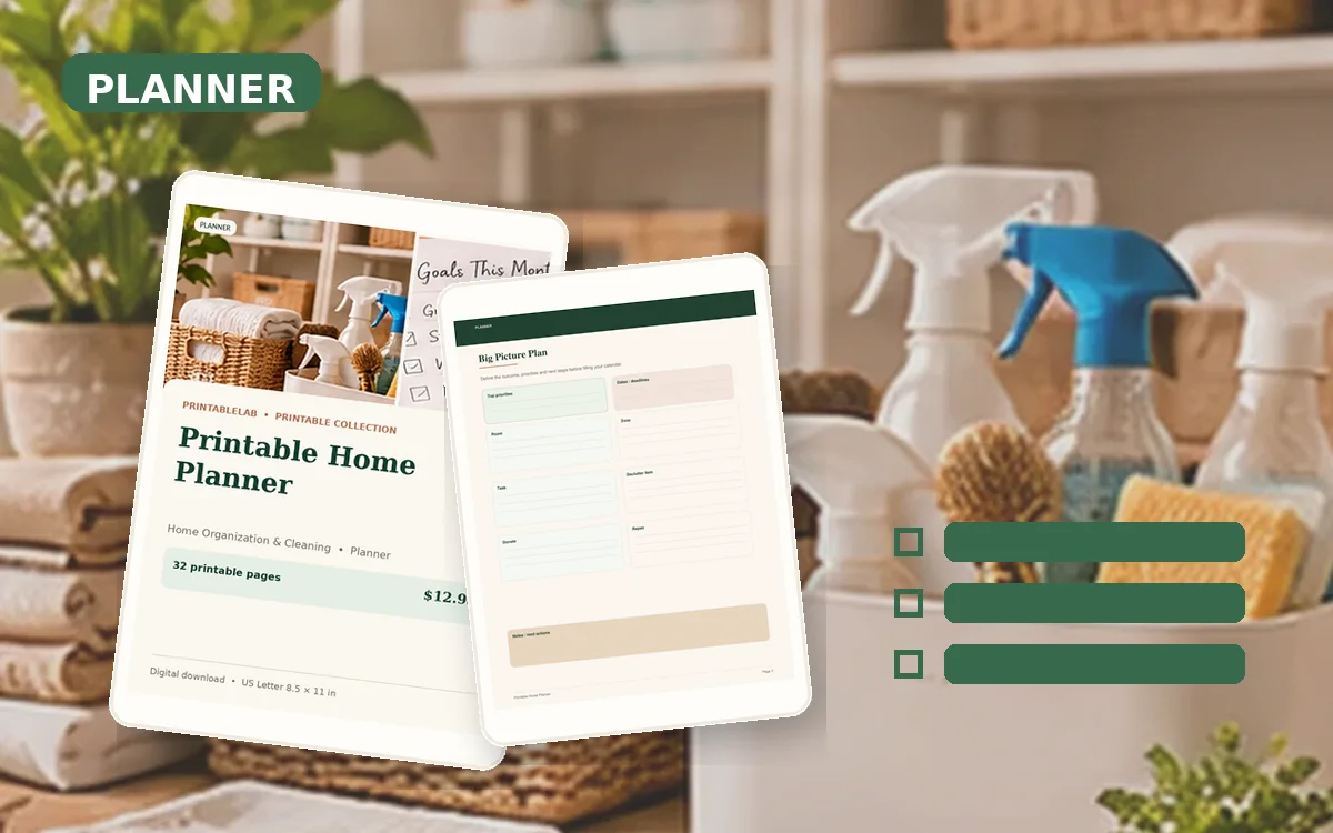 Printable Home Planner cover
