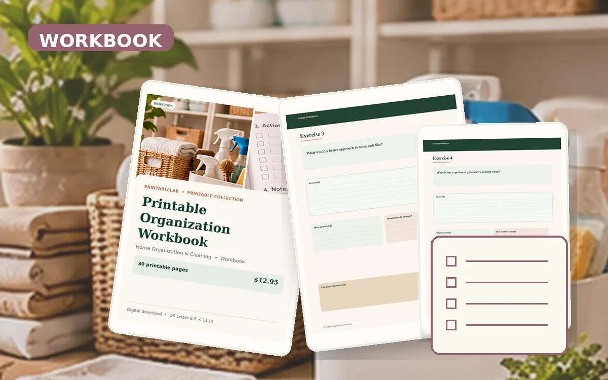 Printable Organization Workbook cover