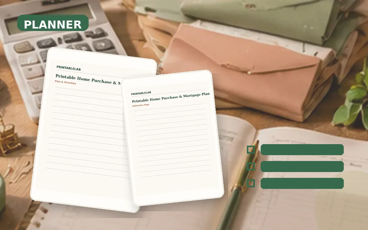 Printable Home Purchase & Mortgage Planning Planner cover