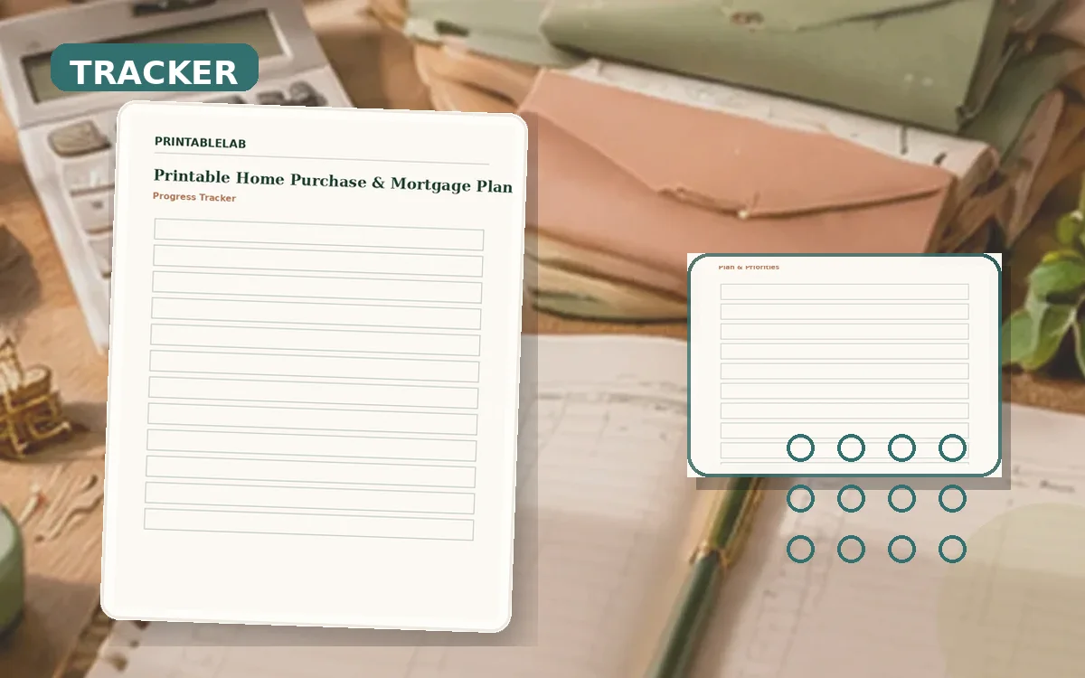 Printable Home Purchase & Mortgage Planning Tracker cover